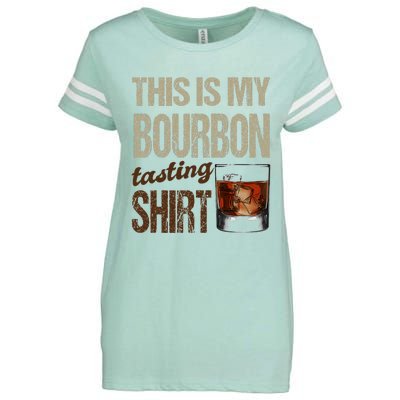 Funny Whiskey This Is My Bourbon Tasting Enza Ladies Jersey Football T-Shirt