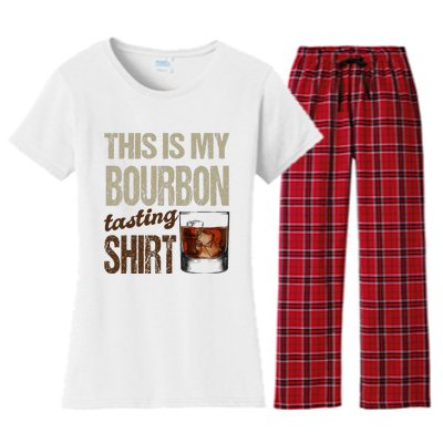 Funny Whiskey This Is My Bourbon Tasting Women's Flannel Pajama Set