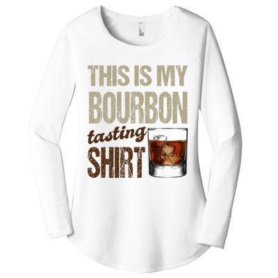 Funny Whiskey This Is My Bourbon Tasting Women's Perfect Tri Tunic Long Sleeve Shirt