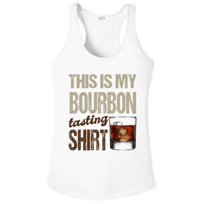 Funny Whiskey This Is My Bourbon Tasting Ladies PosiCharge Competitor Racerback Tank