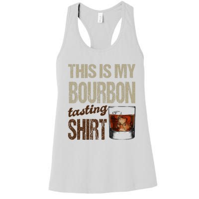 Funny Whiskey This Is My Bourbon Tasting Women's Racerback Tank