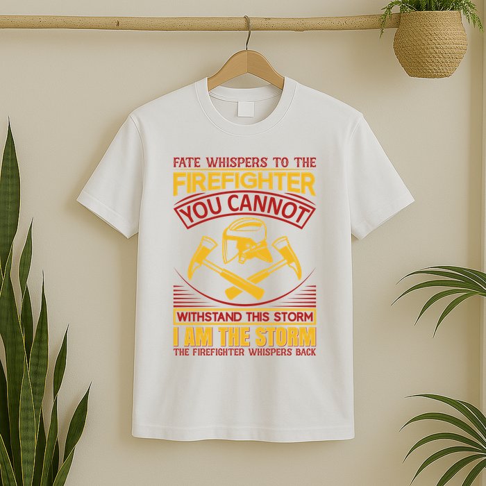 Fate Whispers To The Firefighter You Cannot Withstand This Storm T-Shirt