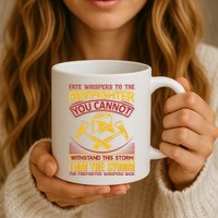 Fate Whispers To The Firefighter You Cannot Withstand This Storm Mug
