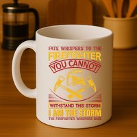 Fate Whispers To The Firefighter You Cannot Withstand This Storm Mug