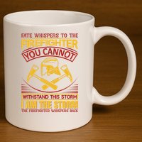 Fate Whispers To The Firefighter You Cannot Withstand This Storm 11oz C Handle Ceramic Mug