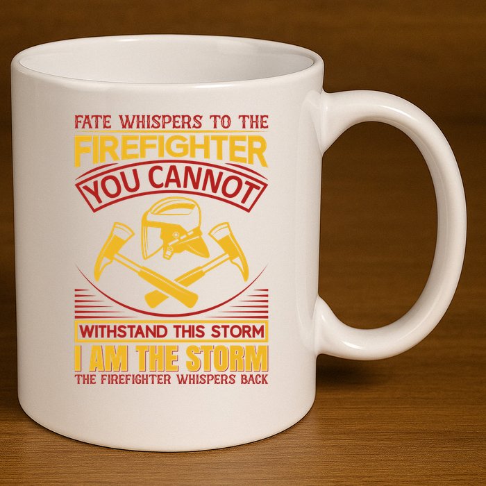 Fate Whispers To The Firefighter You Cannot Withstand This Storm 11oz C Handle Ceramic Mug