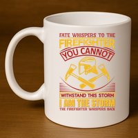 Fate Whispers To The Firefighter You Cannot Withstand This Storm 11oz C Handle Ceramic Mug