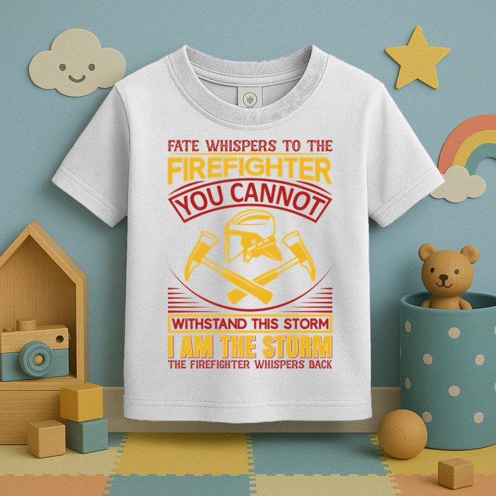 Fate Whispers To The Firefighter You Cannot Withstand This Storm Toddler T-Shirt