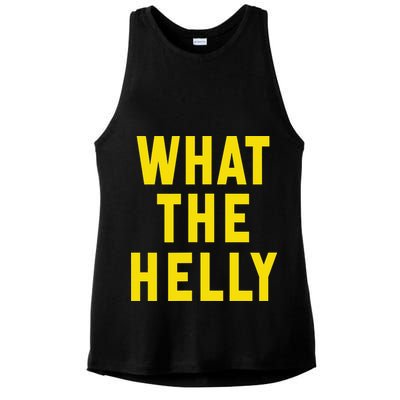 Funny What The Helly Gen Z Iconic Trend Aesthetic Meme Ladies PosiCharge Tri-Blend Wicking Tank