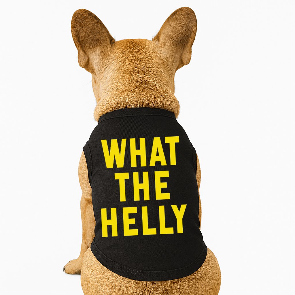 Funny What The Helly Gen Z Iconic Trend Aesthetic Meme Doggie Tank