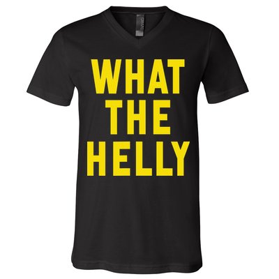 Funny What The Helly Gen Z Iconic Trend Aesthetic Meme V-Neck T-Shirt