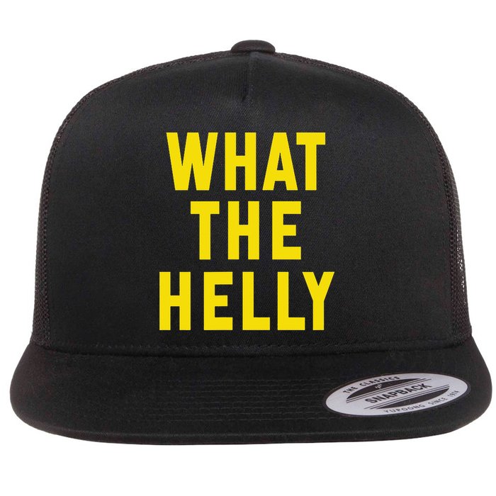 Funny What The Helly Gen Z Iconic Trend Aesthetic Meme Flat Bill Trucker Hat