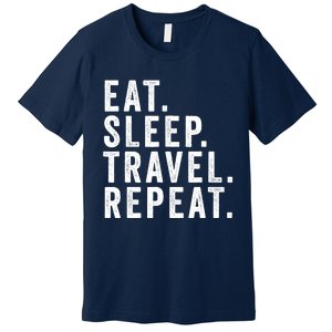 Funny World Traveler Agent Travel Adventure Traveling Gift Premium T-Shirt