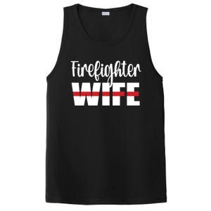 Firefighter Wife Thin Red Line Husband Proud Fire Wife Gift PosiCharge Competitor Tank