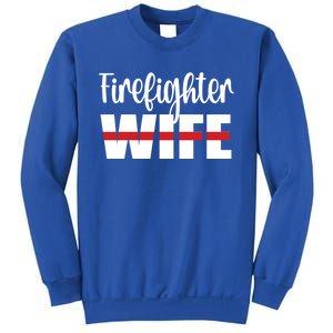 Firefighter Wife Thin Red Line Husband Proud Fire Wife Gift Sweatshirt