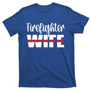 Firefighter Wife Thin Red Line Husband Proud Fire Wife Gift T-Shirt