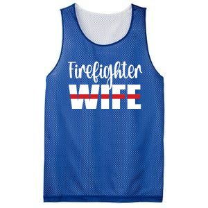 Firefighter Wife Thin Red Line Husband Proud Fire Wife Gift Mesh Reversible Basketball Jersey Tank