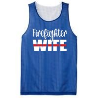 Firefighter Wife Thin Red Line Husband Proud Fire Wife Gift Mesh Reversible Basketball Jersey Tank