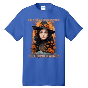 Feminist Witch They Didnt Burn Witches They Burned Gift Tall T-Shirt