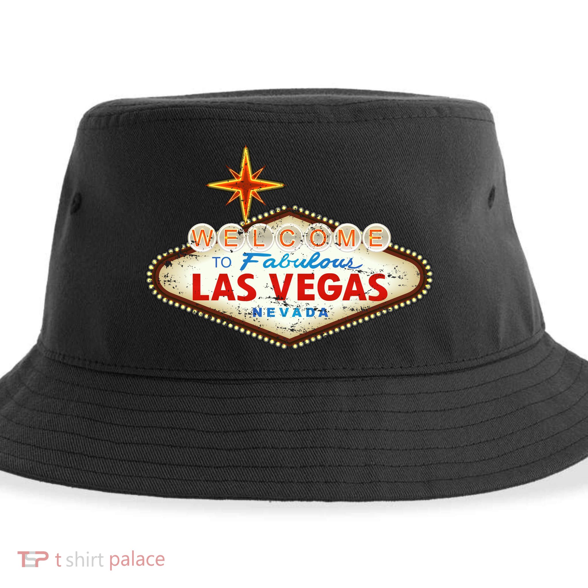 Funny Welcome To Las Vegas Classic Sign Sustainable Bucket Hat