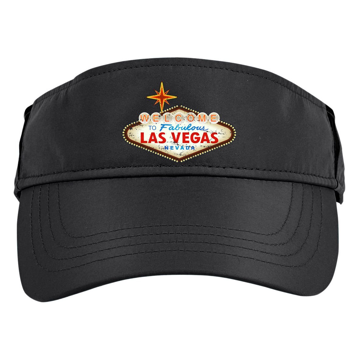 Funny Welcome To Las Vegas Classic Sign Adult Drive Performance Visor