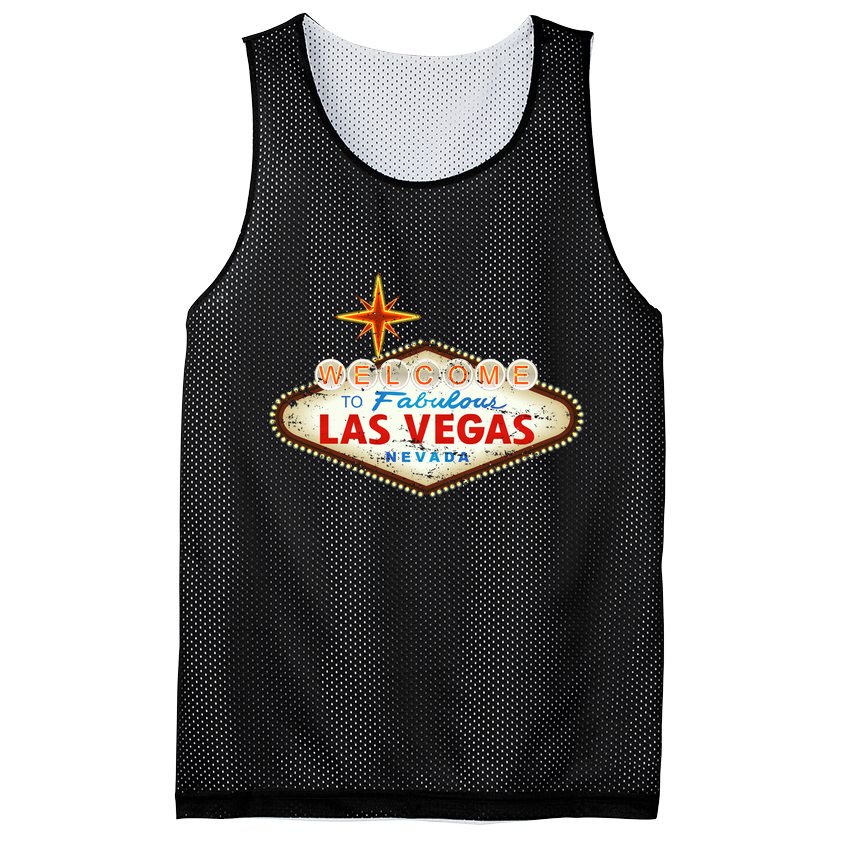 Funny Welcome To Las Vegas Classic Sign Mesh Reversible Basketball Jersey Tank