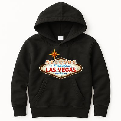 Funny Welcome To Las Vegas Classic Sign Kids Hoodie