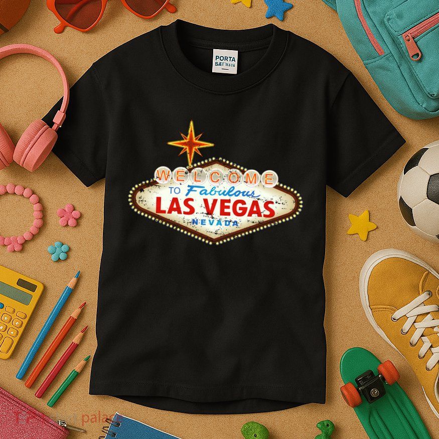 Funny Welcome To Las Vegas Classic Sign Kids T-Shirt