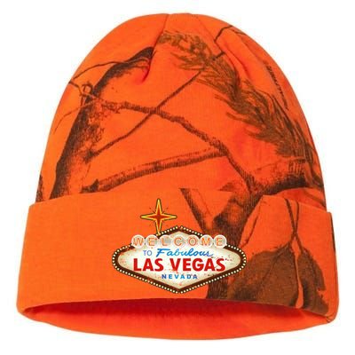 Funny Welcome To Las Vegas Classic Sign Kati Licensed 12" Camo Beanie