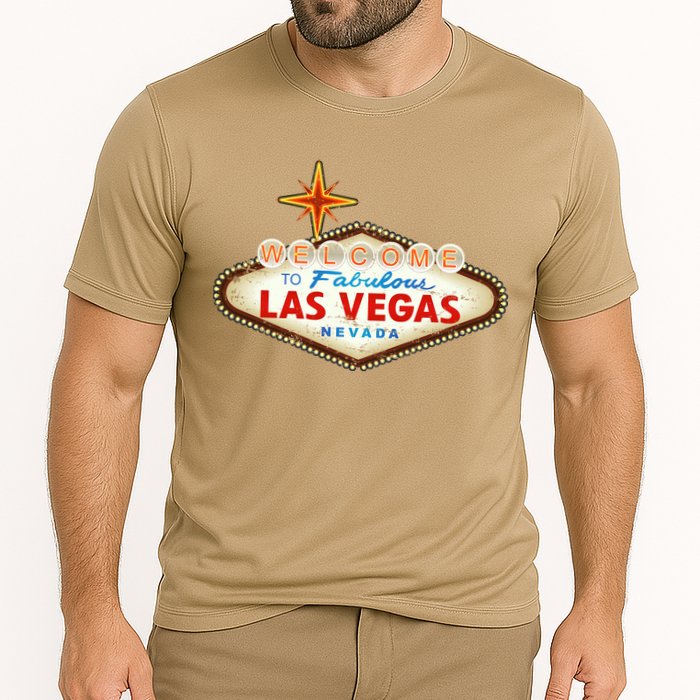 Funny Welcome To Las Vegas Classic Sign Cooling Performance Crew T-Shirt
