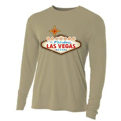Funny Welcome To Las Vegas Classic Sign Cooling Performance Long Sleeve Crew