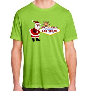 Famous Welcome To Las Vegas Sign With Santa Claus Christmas Adult ChromaSoft Performance T-Shirt