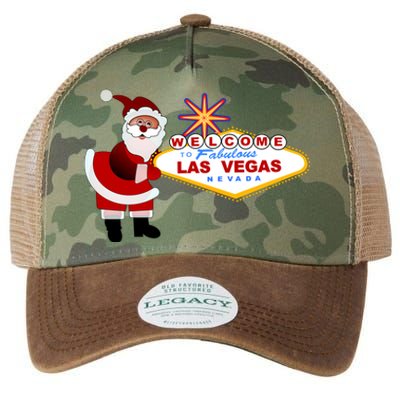 Famous Welcome To Las Vegas Sign With Santa Claus Christmas Legacy Tie Dye Trucker Hat