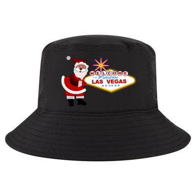 Famous Welcome To Las Vegas Sign With Santa Claus Christmas Cool Comfort Performance Bucket Hat