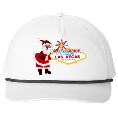 Famous Welcome To Las Vegas Sign With Santa Claus Christmas Snapback Five-Panel Rope Hat