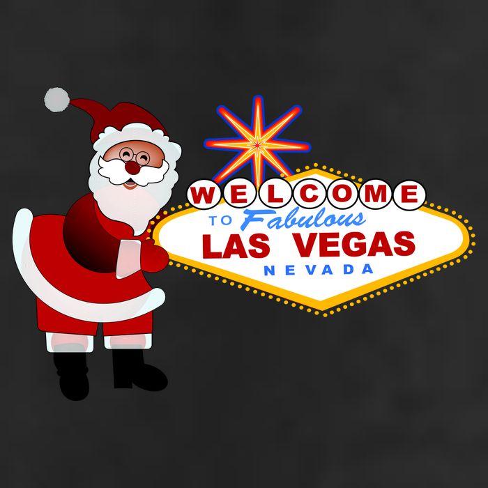 Famous Welcome To Las Vegas Sign With Santa Claus Christmas Adult Drive Performance Visor
