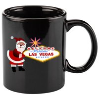 Famous Welcome To Las Vegas Sign With Santa Claus Christmas 11oz C Handle Ceramic Mug