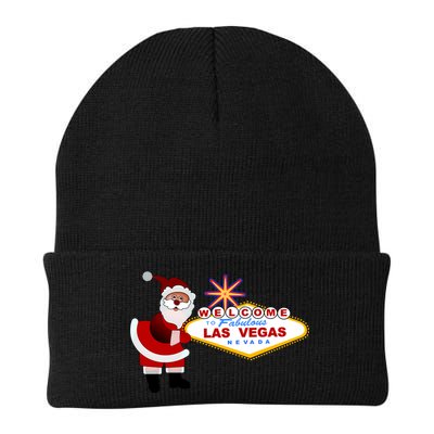 Famous Welcome To Las Vegas Sign With Santa Claus Christmas Beanie