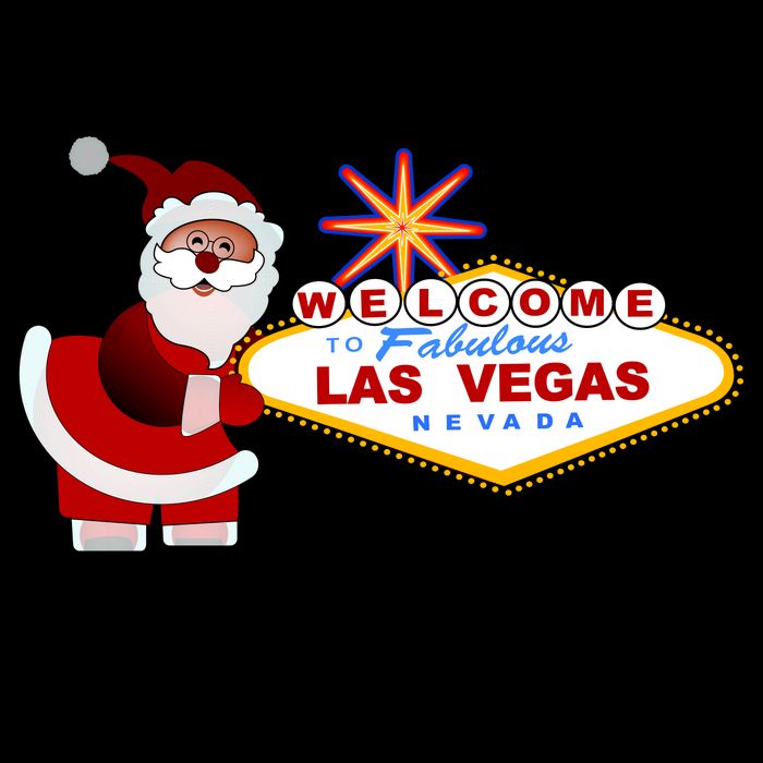 Famous Welcome To Las Vegas Sign With Santa Claus Christmas Tie-Dye T-Shirt