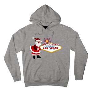 Famous Welcome To Las Vegas Sign With Santa Claus Christmas Hoodie