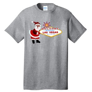 Famous Welcome To Las Vegas Sign With Santa Claus Christmas Tall T-Shirt