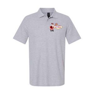 Famous Welcome To Las Vegas Sign With Santa Claus Christmas Softstyle Adult Sport Polo