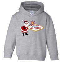 Famous Welcome To Las Vegas Sign With Santa Claus Christmas Toddler Hoodie