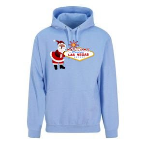 Famous Welcome To Las Vegas Sign With Santa Claus Christmas Unisex Surf Hoodie