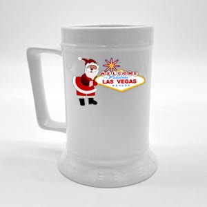 Famous Welcome To Las Vegas Sign With Santa Claus Christmas Beer Stein