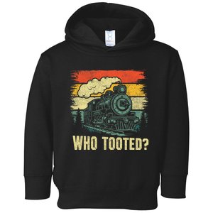 Funny Who Tooted Train Lovers Toddler Hoodie