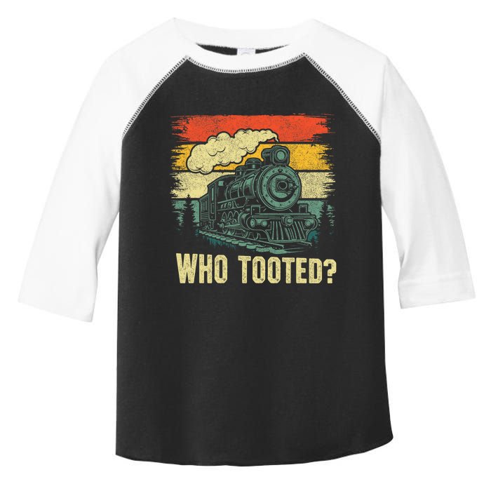 Funny Who Tooted Train Lovers Toddler Fine Jersey T-Shirt