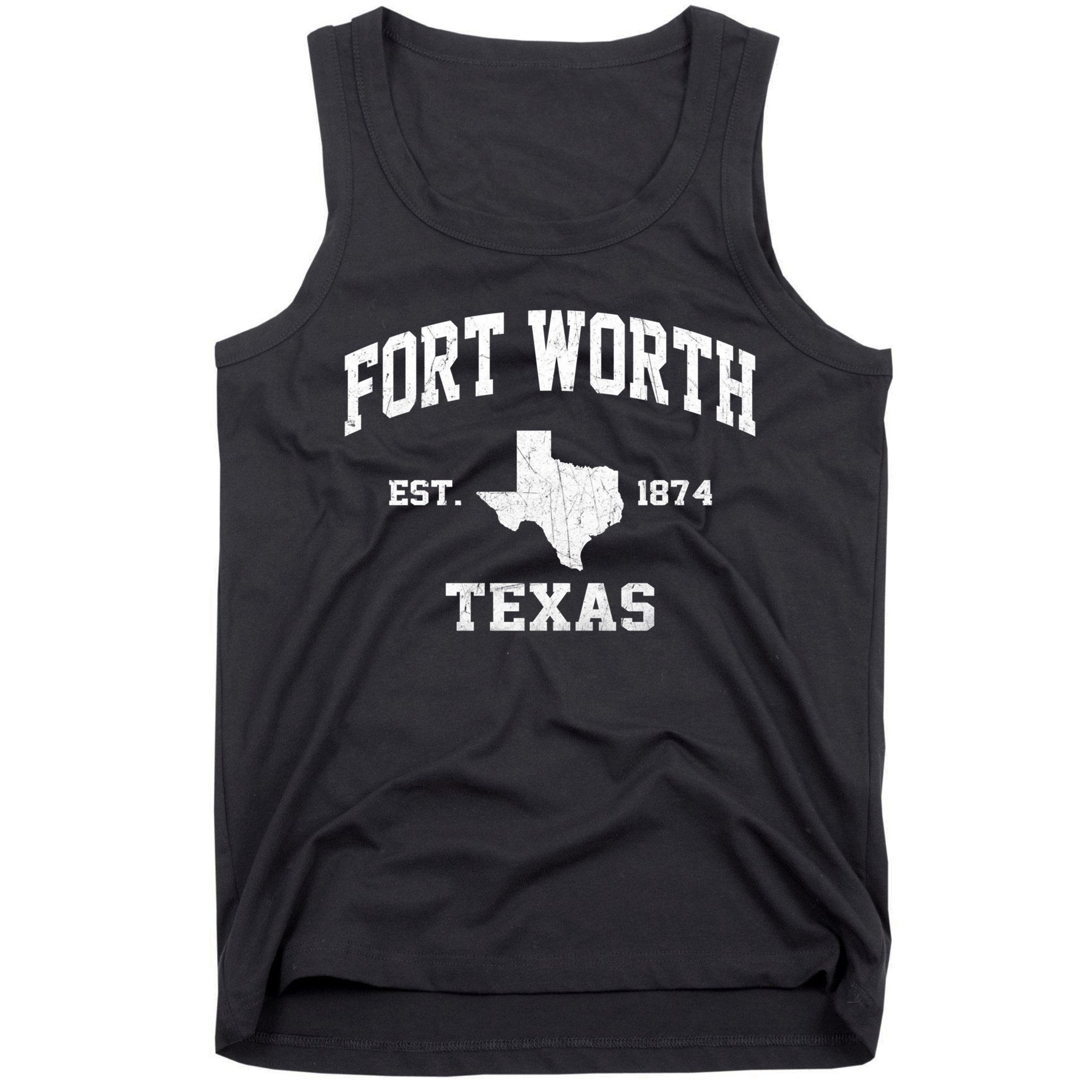 Fort Worth Texas Tx Vintage State Athletic Style Gift Tank Top