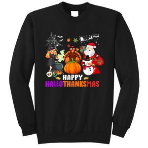 Funny Witch Turkey Santa Happy HalloThanksMas Costume Sweatshirt