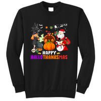 Funny Witch Turkey Santa Happy HalloThanksMas Costume Sweatshirt